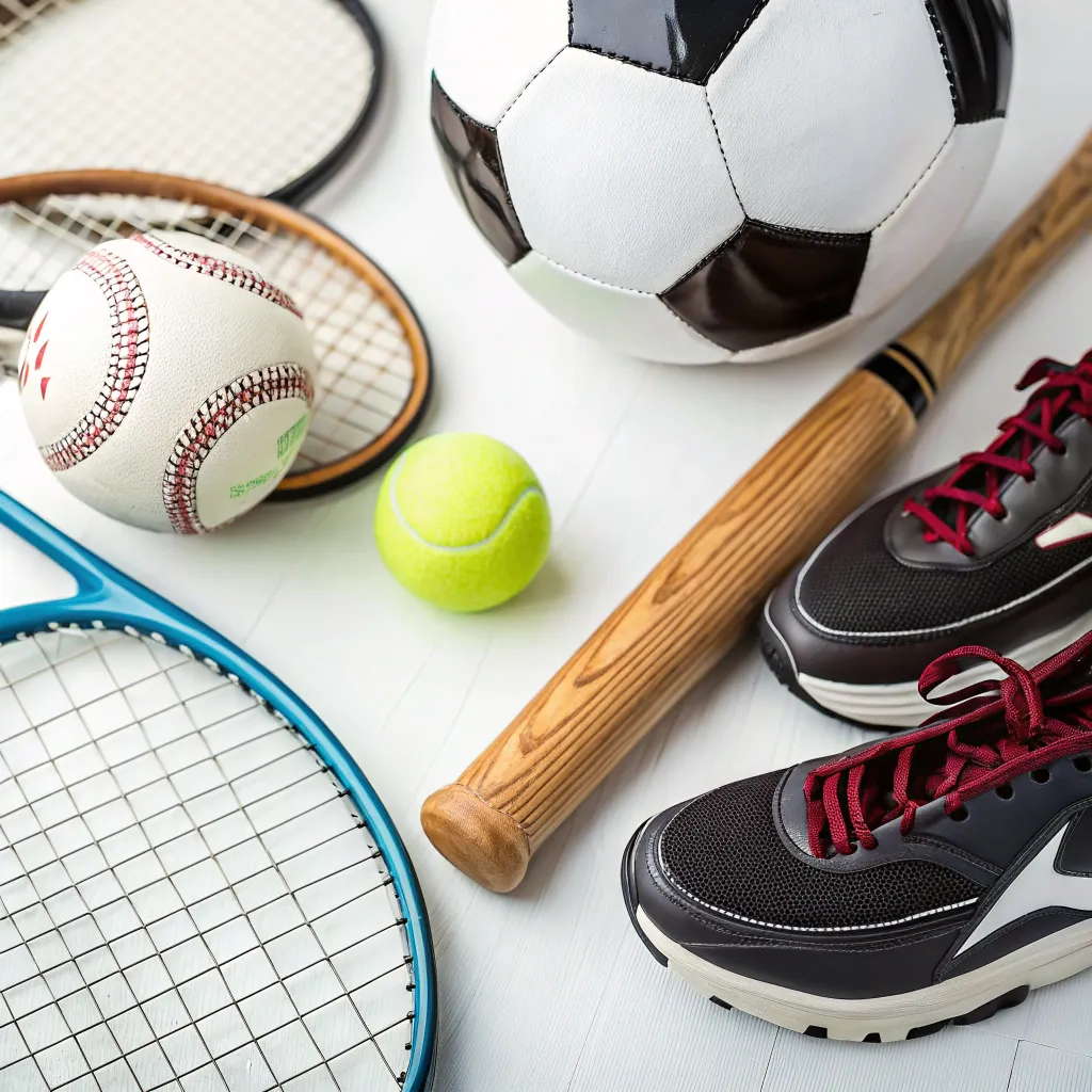 Various sports equipment